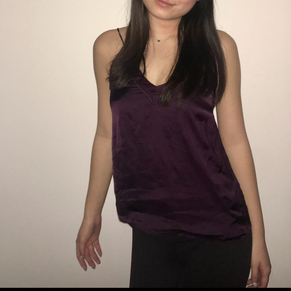 Aritzia Wilfred Purple V-Neck Camisole